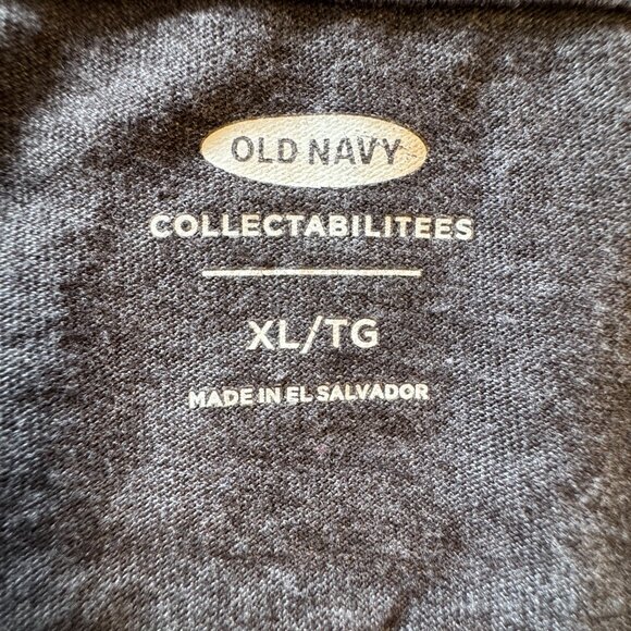 Old Navy Cropped Cut-Off Graphic Tee XL Dark Gray Killing Me Smalls Raw Hem - Picture 8 of 8